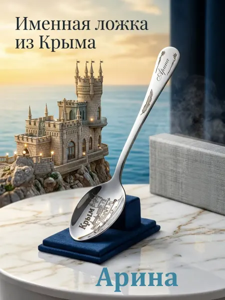 Именная ложка г.Крым "Арина"