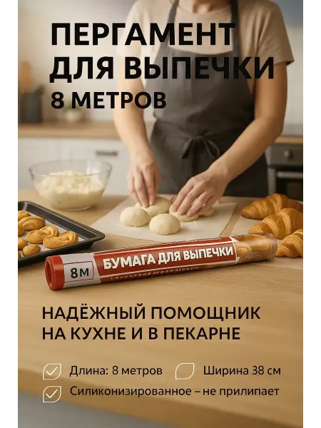 Ас3493 Пергамент для выпечки силиконизированный
