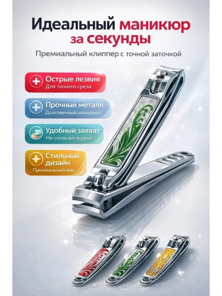 Аср Маникюрные щипчики с декоративной вставкой