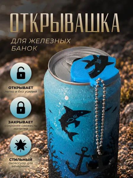 Обвес Крышка - открывашка для банки с брелоком и карабином