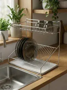 Сушилка для посуды настенная настольная в шкаф открытая