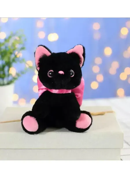 ФеоТойс Мягкая игрушка брелок котик с бантиком