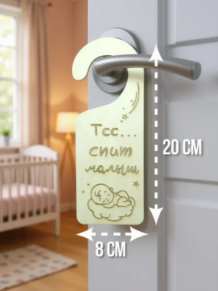Сплюшки Не беспокоить табличка на дверную ручку в детскую