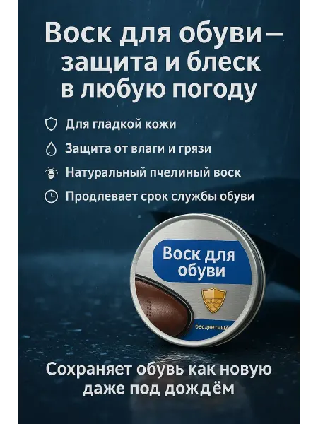 ЖАН11 Воск для обуви. Бесцветный