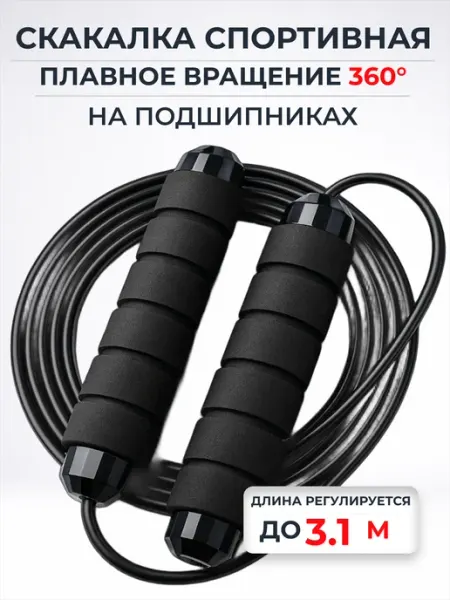 Скакалка спортивная скоростная. Прыгалки для спорта, фитнеса