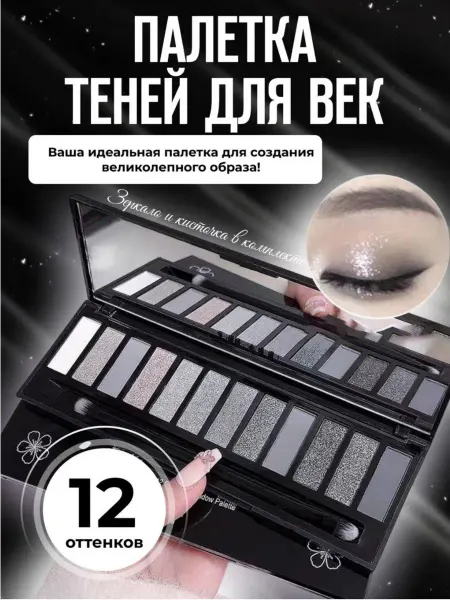 Тени для век Блестящая палетка теней для век