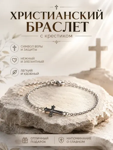 Мир дому Браслет православный с крестиком