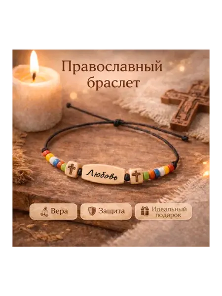 Православный Христианский браслет имя Любовь