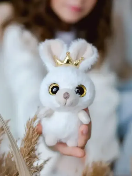Плюш Ленд Мягкая игрушка брелок Зайчик