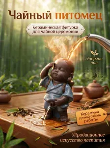 Чайный питомец керамический для чайной церемонии фигурка-статуэтка, сувенир и подарок, декор стола
