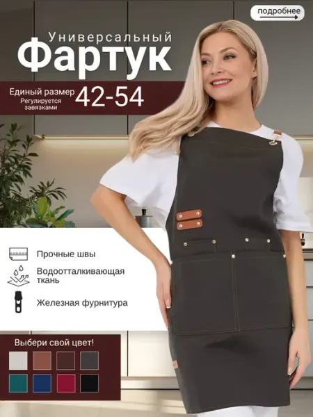 Фартук кухонный универсальный рабочий для бьюти мастеров