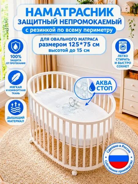 Велли Наматрасник защитный, непромокаемый
