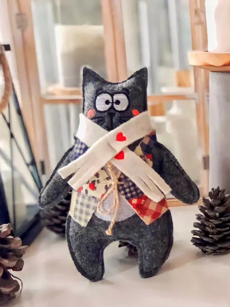 Игрушка из войлока Мягкая игрушка кот детям и взрослым