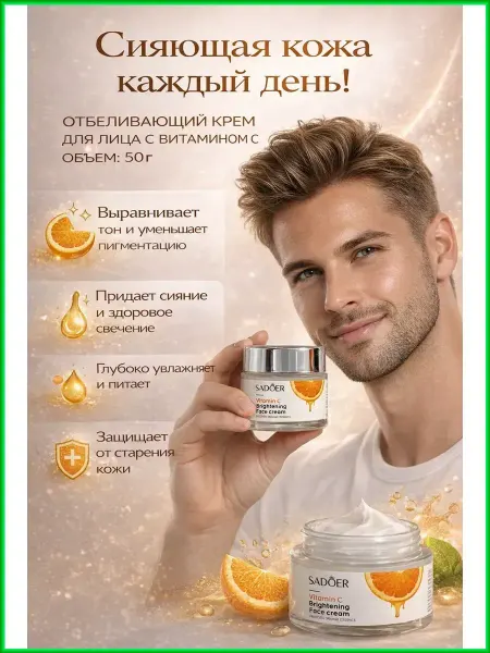 Гулис Осветляющий крем для лица с витамином C от пигментации
