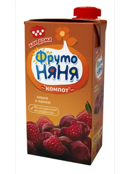 ФрутоНяня Компот вишня и малина, 500 мл