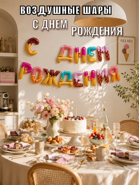 Шарли Шары воздушные надпись С днем рождения