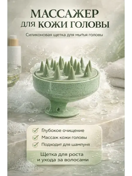 ГолдСтор Массажер для головы мытья волос силиконовый