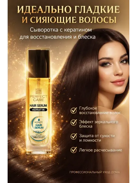 САРУШКА Сыворотка для волос с кератином несмываемая профессиональная
