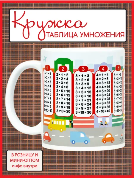 Кружка счастья Таблица умножения кружка выпуск выпуск детский сад