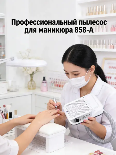 Пылесос с вытяжкой для маникюра и педикюра на столе