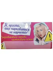 Табличка-присоска "Я просто еще парковаться не научилась"