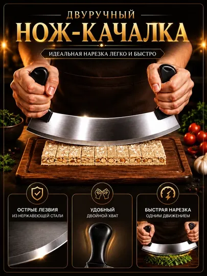 Нож для мяса, Двуручный нож, Нож-качалка, Кухонный нож, Профессиональный нож