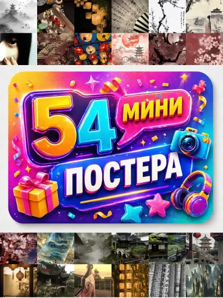 У Денчика Минипостеры 54 шт Эстетика Китайские