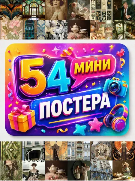 У Денчика Минипостеры 54 шт Эстетика Модерн