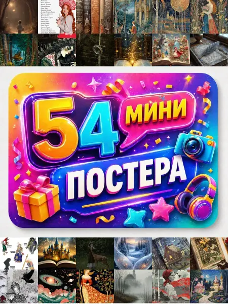 У Денчика Минипостеры 54 шт Эстетика Сказки