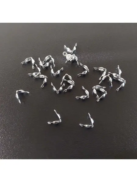 Планета Рукоделия Каллоты держатели для узелка, цвет серебро - 20 штук