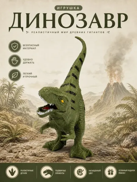 Рассказы о животных Игрушечная фигурка динозавра для мальчика тираннозавр