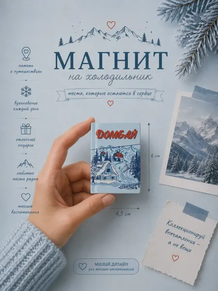 Книжка с фишкой Магнит на холодильник Добмай сувенир