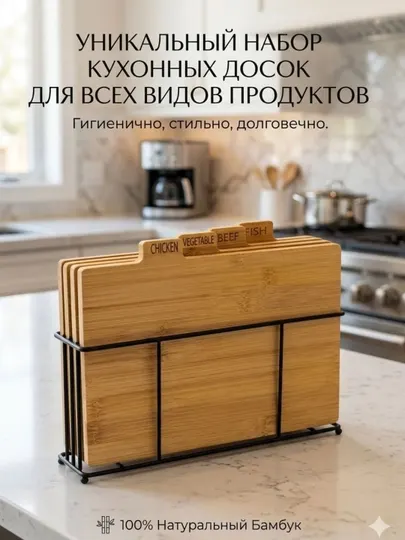 Комплект разделочных досок, кухонная доска разделочная 3 шт