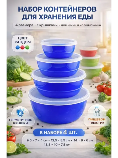 ПАЗИ Набор контейнеров для еды с крышками