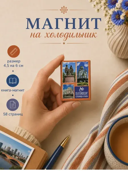 Книжка с фишкой Магнит на холодильник Екатеринбург сувенир
