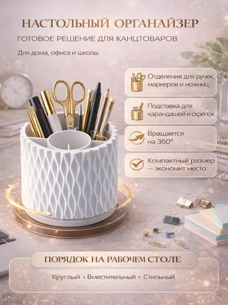 Жаконда Настольный органайзер для хранения канцелярии подставка