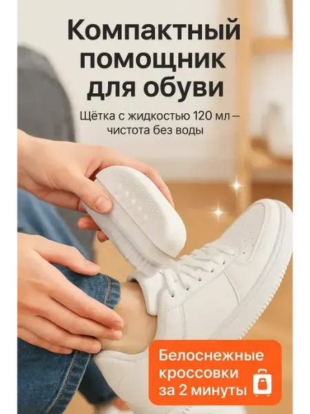 Сейлум Щетка для чистки обуви с жидкостью