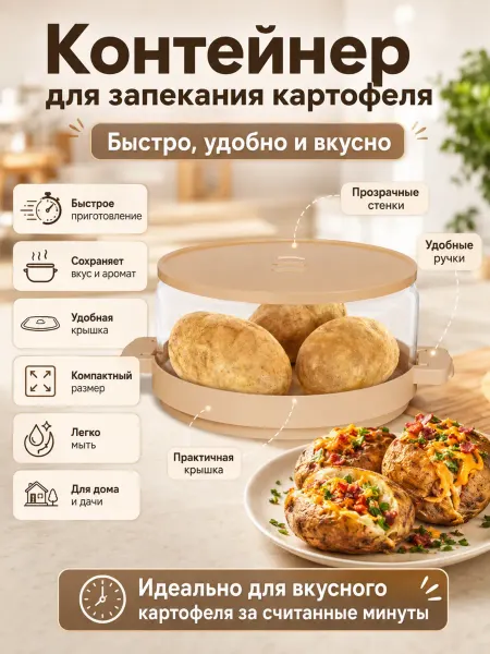 Контейнер для запекания картофеля в микроволновке
