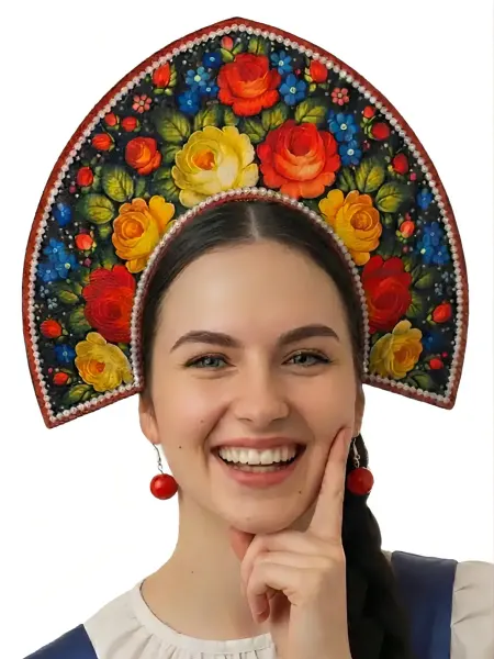 Марья Моревна Кокошник русский народный Хохлома на Масленицу