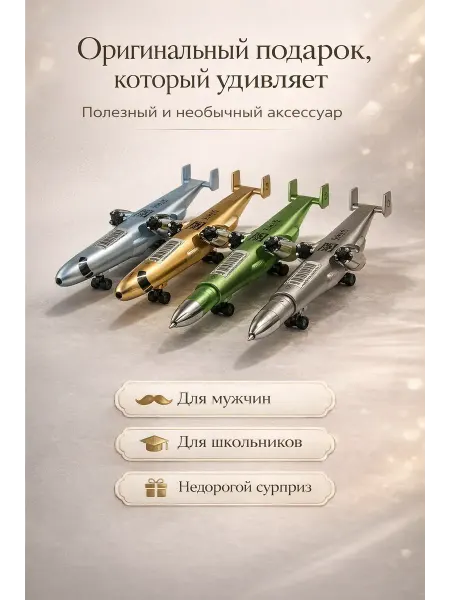 СД25 Подарочная ручка самолёт для мужчины и коллеги 1 шт