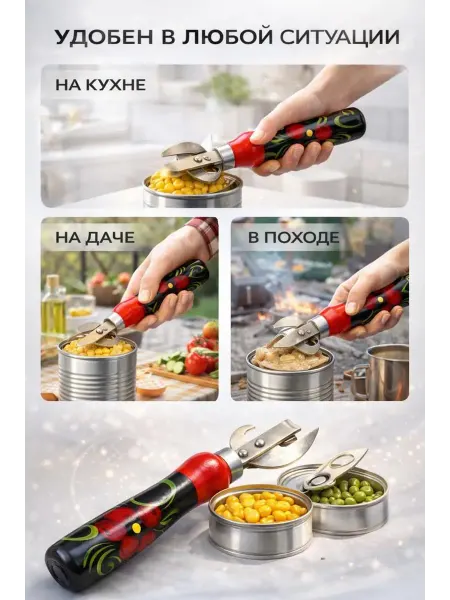 Эмир26 Консервный нож ручной, механическая открывалка для консервов