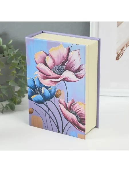 Шкатулка-книга для украшений книга "Прекрасные цветы"