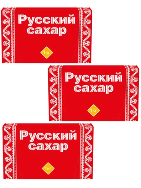 Русский сахар Сахар-рафинад кусковой, 1 кг, 2 шт