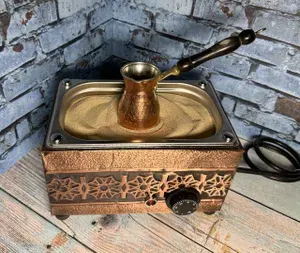 Профессиональная кофеварка на песке, медь, коричнево-красный