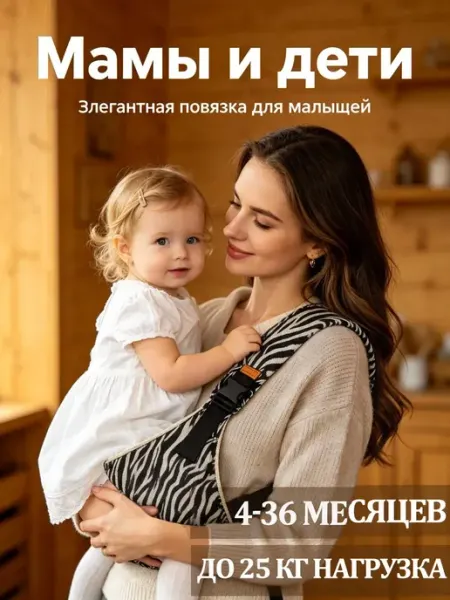 Удобный слинг-сумка для ношения младенца с рождения