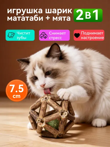 Кошачья игрушка для точения зубов мататаби-мята