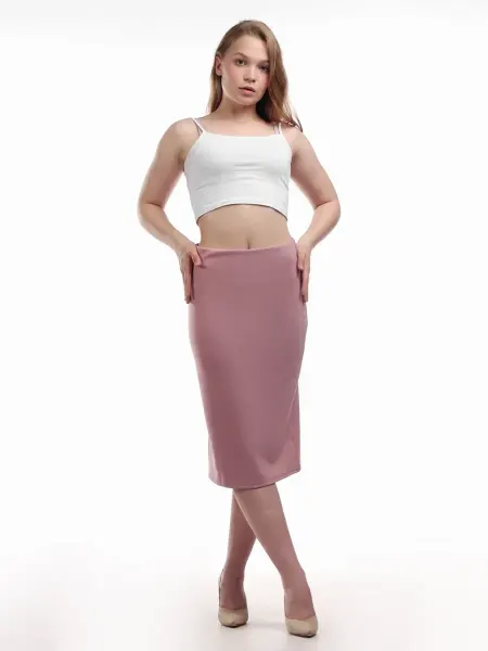 Айдан shop Юбка карандаш осень-зима трикотажная однотонная офис