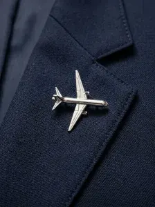 Коллекционный значок МС-21, металл, серебристый