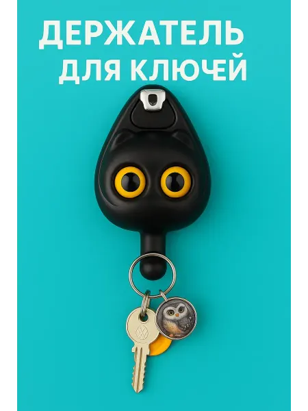 МУС-25 Держатель для ключей Котик настенный пластиковый