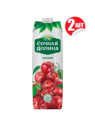 Сок "Сочная Долина" вишня, 1 л х 2шт
